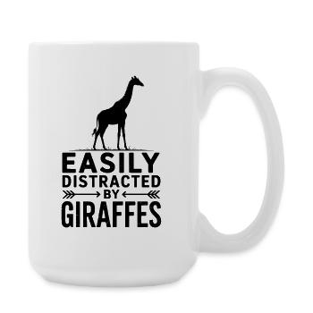 Dynastiques de girafe Girafe Drôle de cadeau de girafe - Grande tasse 440 ml - blanc - Droite