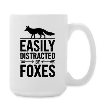 Foxes Sayings Fox Funny Foxes Gift - Large Mug 440 ml - white - Right