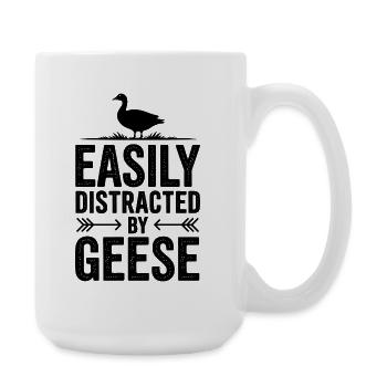 Gänse Sprüche Gans Lustiges Gänse Geschenk - Große Tasse 440 ml - Weiß - Rechts