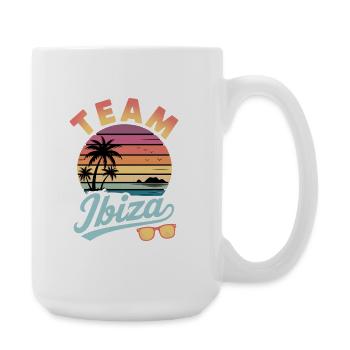 Team Ibiza Sonnenuntergang Palmen - Große Tasse 440 ml - Weiß - Rechts