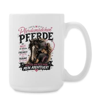 Pferdemädchen – Mein Pferd, mein bester Freund, me - Große Tasse 440 ml - Weiß - Rechts