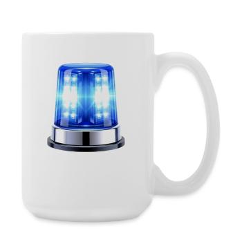 Blue Light Siren Hyper Realistic - Large Mug 440 ml - white - Right