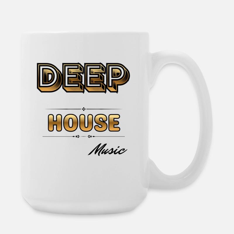 Deep House. - Große Tasse 440 ml - Weiß