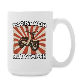 Geschenk für Simson-Fans, Ostalgie Fan - Große Tasse 440 ml - Weiß - Rechts