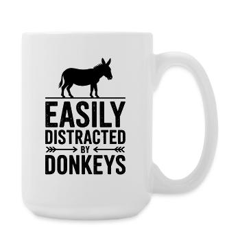 Esel Sprüche Esel Lustiges Esel Geschenk - Große Tasse 440 ml - Weiß - Rechts