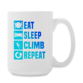 Idée cadeau pour l’alpiniste avec l’escalade - Grande tasse 440 ml - blanc - Droite