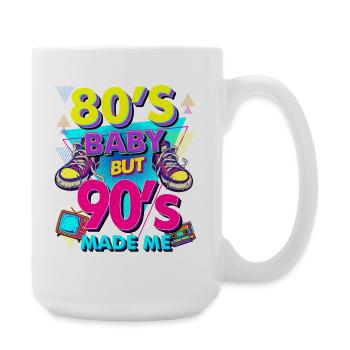 Bébé des années 80, les années 90 m’ont fait - Grande tasse 440 ml - blanc - Droite