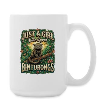 Only one girl loves binturongs - Large Mug 440 ml - white - Right