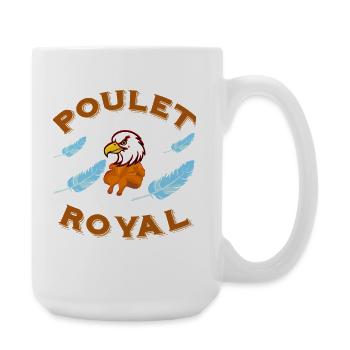 Brathähnchen-Adler-Kondor-Humor-Design - Große Tasse 440 ml - Weiß - Rechts
