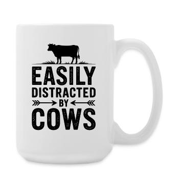 Paroles des vaches Vaches Drôle de vache Cadeau - Grande tasse 440 ml - blanc - Droite
