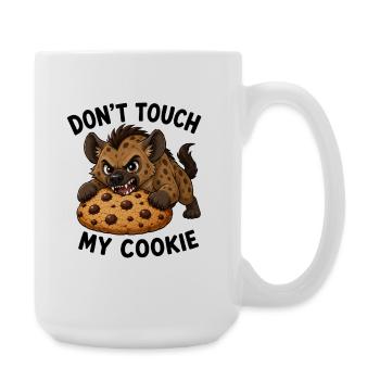 Cute Hyena Cartoon Cookie Don't Touch My Cookie - Large Mug 440 ml - white - Right