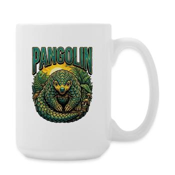 Pangolin Retro Vintage - Große Tasse 440 ml - Weiß - Rechts