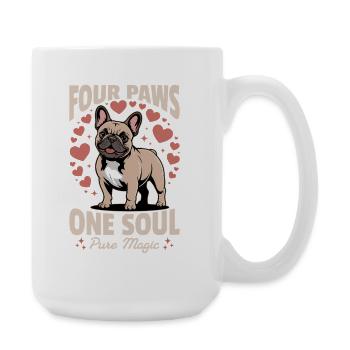 French Bulldog Frenchie Dog Breed - Große Tasse 440 ml - Weiß - Rechts
