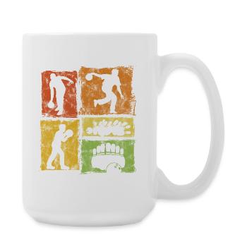 Bowling Retro Graphic for Bowlers - Large Mug 440 ml - white - Right