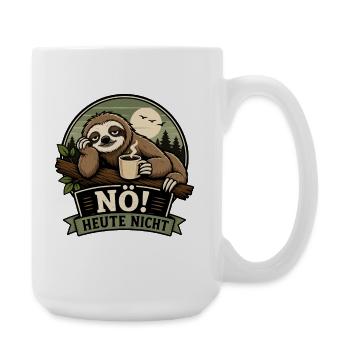 NÖ Heute Nicht faultier Kaffee - Große Tasse 440 ml - Weiß - Rechts