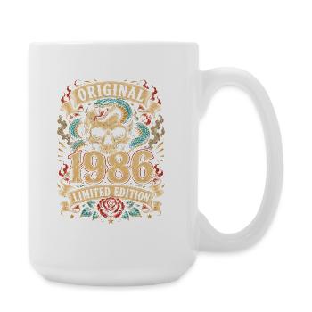 Crâne original de 1986 avec serpent - Grande tasse 440 ml - blanc - Droite