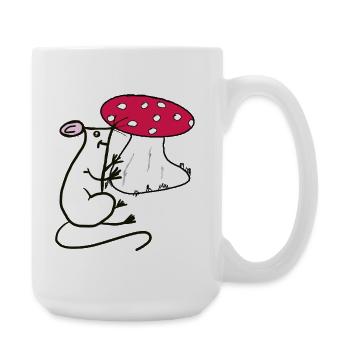 Mouse Toadstool Mushrooms - Large Mug 440 ml - white - Right