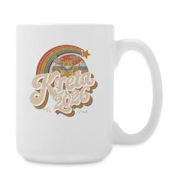 Kreta 2026 Retro Strandzauber - Große Tasse 440 ml - Weiß - Rechts