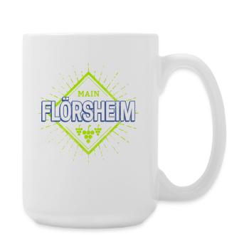 Flörsheim am Main mit Retro Reben Deutschland - Große Tasse 440 ml - Weiß - Rechts