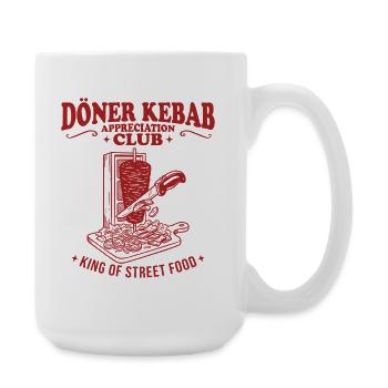 Club d’appréciation du Döner Kebab – Design rétro - Grande tasse 440 ml - blanc - Droite