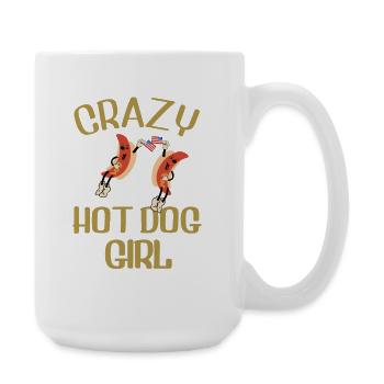 Hot Dog Girl Summer Colors - Large Mug 440 ml - white - Right