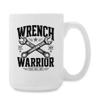 Wrench Warrior Mechanic Shirt - Large Mug 440 ml - white - Right