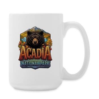 Bear in Acadia National Park Fall - Large Mug 440 ml - white - Right