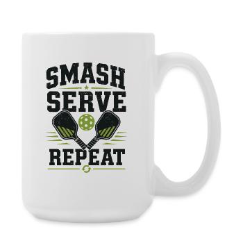 Pickleball Smash Serve Repeat Shirt - Große Tasse 440 ml - Weiß - Rechts