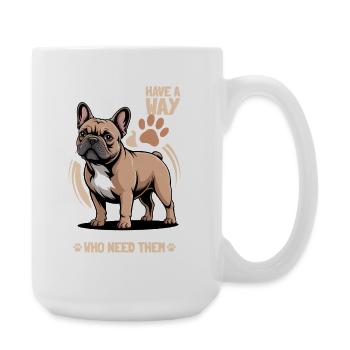 French Bulldog Frenchie Dog Breed - Große Tasse 440 ml - Weiß - Rechts