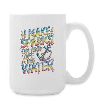 Marine Electrician I Make Sparks Marine Engineer - Large Mug 440 ml - white - Right