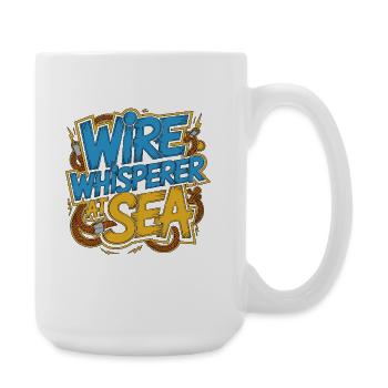 Marine Electrician Wire Whisperer Marine Engineer - Large Mug 440 ml - white - Right