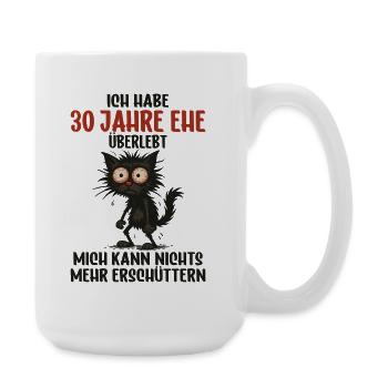 30. Hochzeitstag 30 Jahre verheiratet 30 Jahre Ehe - Große Tasse 440 ml - Weiß - Rechts