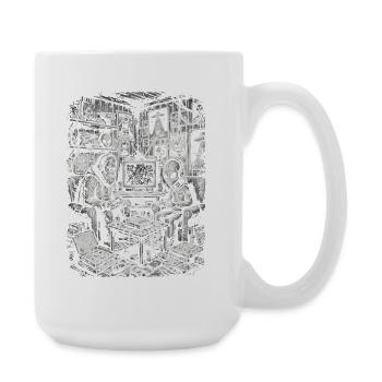Des extraterrestres au Bigfoot Gamer rétro - Grande tasse 440 ml - blanc - Droite