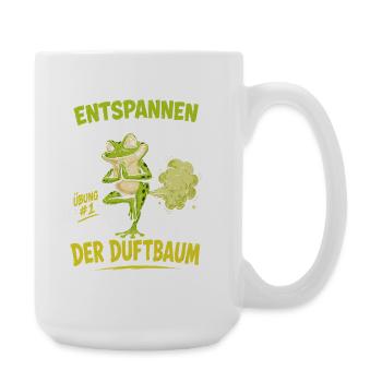 Entspannter Frosch Yoga Duftbaum - Große Tasse 440 ml - Weiß - Rechts