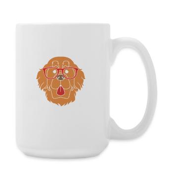 Neufundländer Mom Mama Mutter - Große Tasse 440 ml - Weiß - Rechts