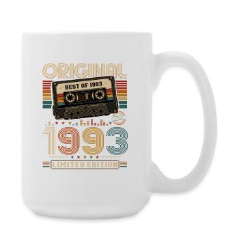 33rd Birthday Gift Man Cassette Best of 1993 - Large Mug 440 ml - white - Right