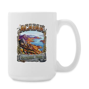 Panorama du parc national d’Acadia - Grande tasse 440 ml - blanc - Droite