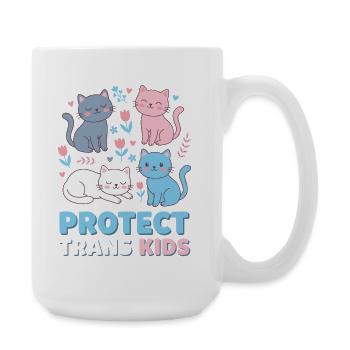 Pride Month LGBTQ - Protect Trans Kids - Large Mug 440 ml - white - Right