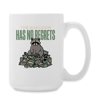 Raccoon Funny - Large Mug 440 ml - white - Right