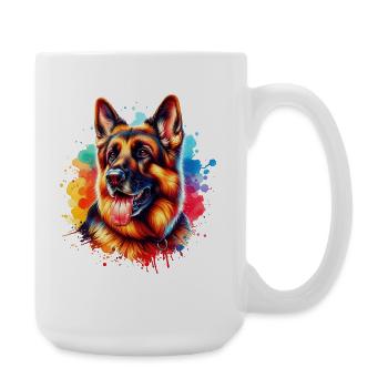 German Shepherd Motif - Large Mug 440 ml - white - Right