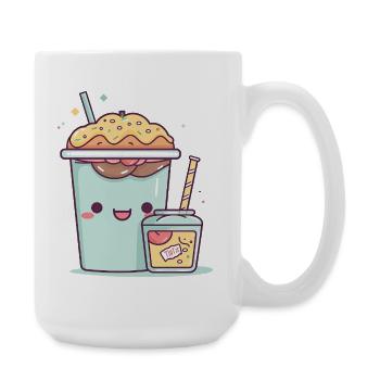 Kawaii drink with sprinkles - Large Mug 440 ml - white - Right