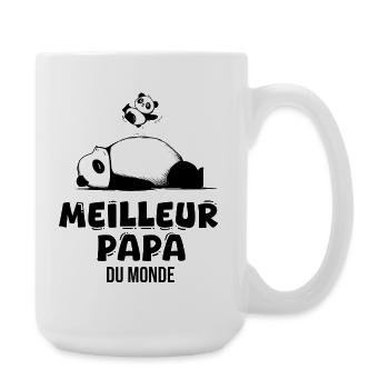 meilleur papa du monde père fête des pères - Grande tasse 440 ml - blanc - Droite