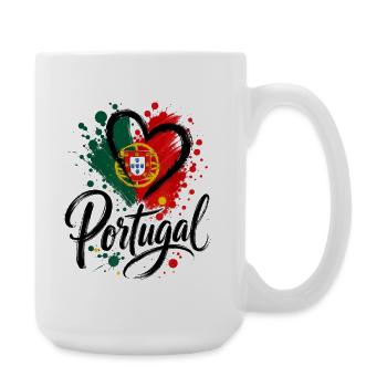 Portugal Heart Splash - Large Mug 440 ml - white - Right