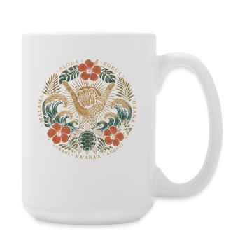 Aloha Shaka Values - Large Mug 440 ml - white - Right