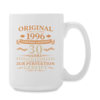 30 Jahre Original 1996 Geburtstagsgeschenk - Große Tasse 440 ml - Weiß - Rechts