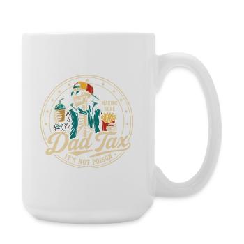 Papa-Steuer-Retro-Snack-Abzeichen - Große Tasse 440 ml - Weiß - Rechts