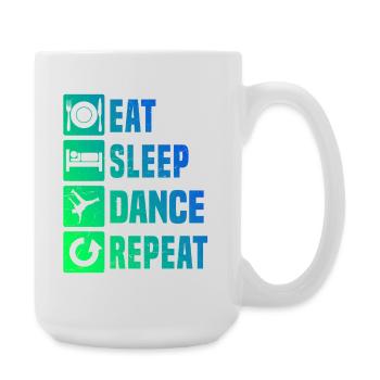 Geschenkidee für einen Breakdancer mit Streetdance - Große Tasse 440 ml - Weiß - Rechts