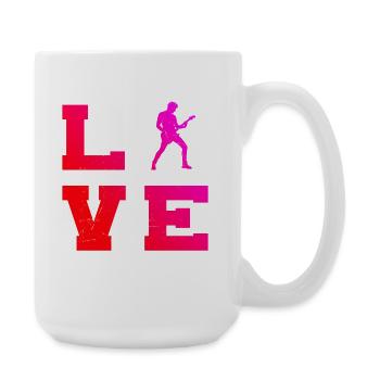 Gift idea for a guitar player with guitar - Large Mug 440 ml - white - Right