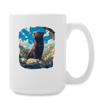 Mink Mink - Grande tasse 440 ml - blanc - Droite