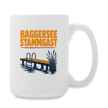 Baggersee Stammgast Retro Quarry Lake Germany - Große Tasse 440 ml - Weiß - Rechts